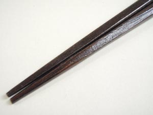 木製箸 持手に手すき和紙を加工したデザイン 白